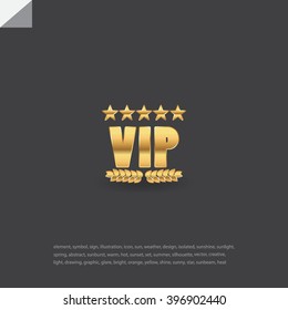 Black background of golden text VIP