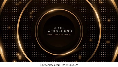 Black background with golden textures vector design in eps 10