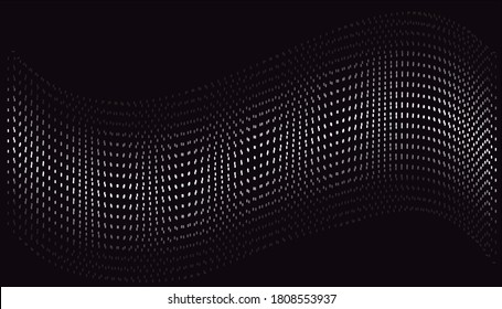 Black background. Gradient. Abstract mesh.