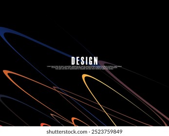 Plano de fundo preto com padrão de fita colorida de gradiente. Fundo preto com padrão de grafite moderno.
