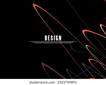 Fondo negro con patrón de cinta de colores degradados. Fondo negro con el patrón de graffiti moderno.