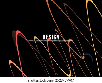 Fondo negro con patrón de cinta de colores degradados. Fondo negro con el patrón de graffiti moderno.