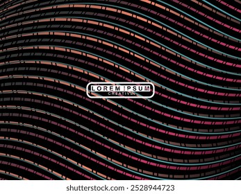 Fondo negro con patrón de cinta de colores degradados. Fondo negro con el patrón de graffiti moderno.	