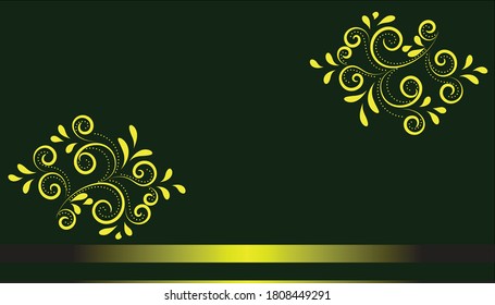 Black background. Gradient. Elegant pattern.