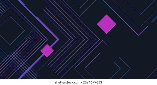 Plano de fundo preto com forma geométrica gradiente.Ilustração