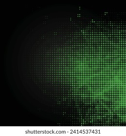 Black background and green dot