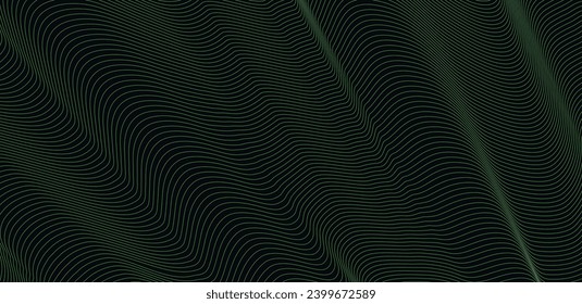 Black background and green line  