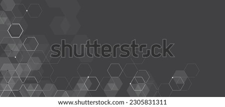 Black background hexagon pattern abstract elements design. Concept engineer, medical, technology, science, data security. vector tamplate.
