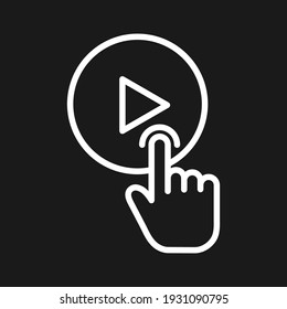 Imagen vectorial de icono de fondo negro. También se puede usar para el marketing web. Idóneo para aplicaciones web, aplicaciones móviles y medios impresos.