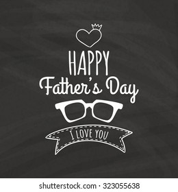 Black background with icons and text for father's day