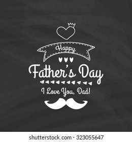 Black background with icons and text for father's day