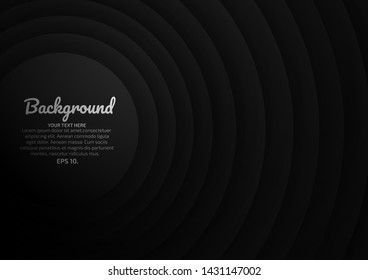 Black background image abstract modern geometric circle eps10 vector