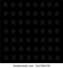 black background with insect icons