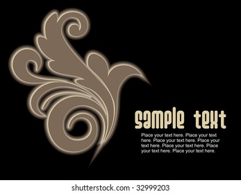 black background with isolated tattoo