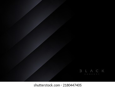 Black Background Layered Abstract 3d Shape Stock Vector (Royalty Free ...