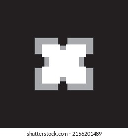 Black background letter X logo icon Free Vector