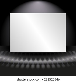 black background with light banner