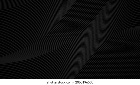 Black background with line curve design. Vector illustration. Eps10