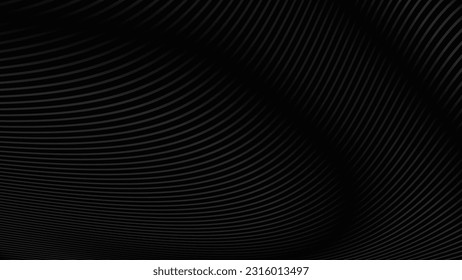 Black background with line curve design. Vector illustration. Eps10 
