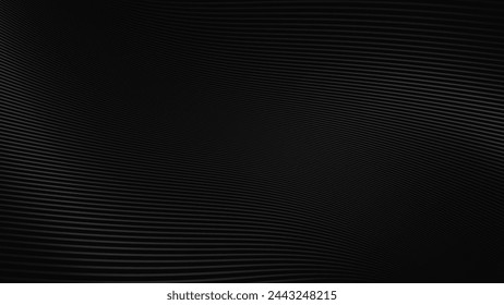 Black background with line curve design. Vector illustration 