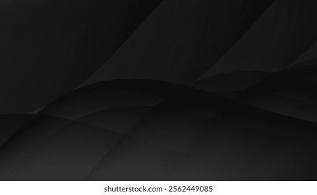 Black background with line curve design metallic dark