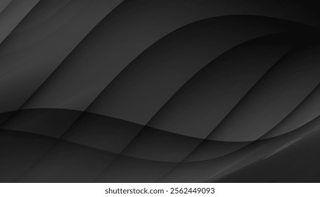 Black background with line curve design metallic dark