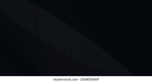 Black background with line curve design. Vector illustration. eps 10