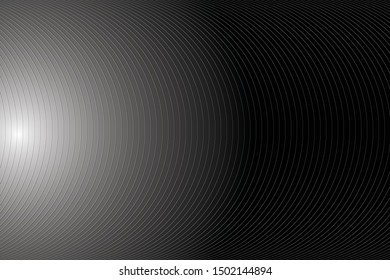 Black background with line geometric and lighting. Vector illustration