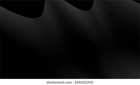 Black Background Lines vector image abstract wallpaper for backdrop or decoration