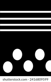 black background with lines and white circles