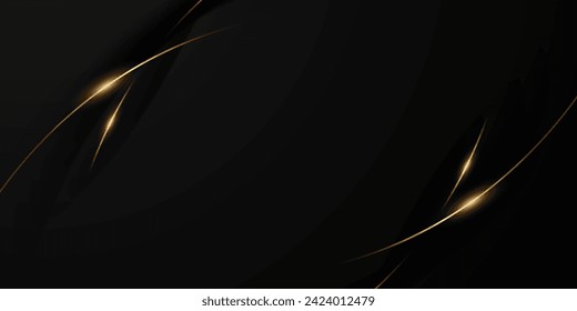 Black background with a luxurious gold effect. Vector illustration