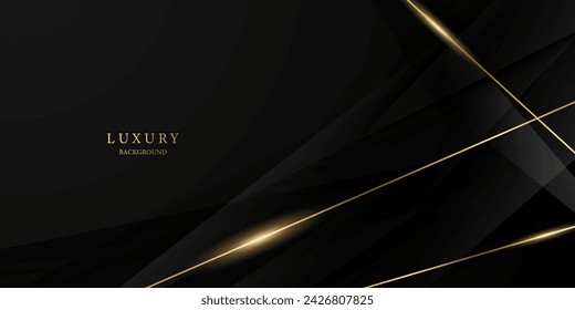 Fondo negro con un lujoso efecto dorado. Ilustración de vector