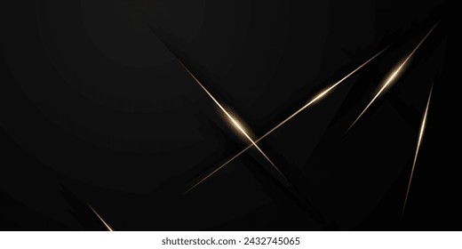 Fondo negro con un lujoso efecto dorado. Ilustración de vector