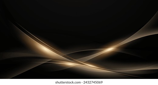 Black background with a luxurious gold effect. Vector illustration