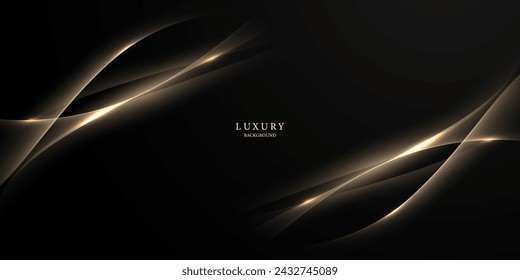 Black background with a luxurious gold effect. Vector illustration