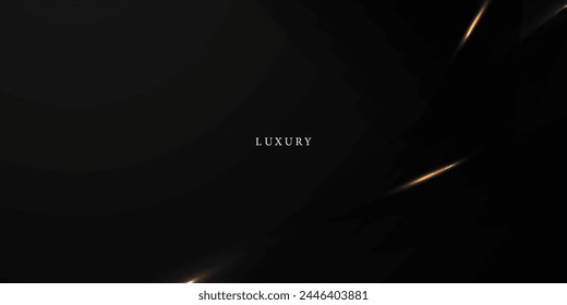 Fondo negro con un lujoso efecto dorado. Ilustración vectorial
