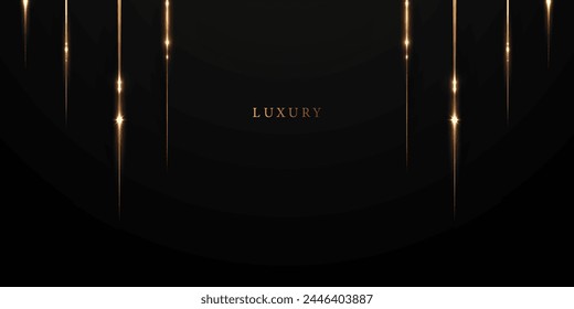 Black background with a luxurious gold effect. Vector illustration