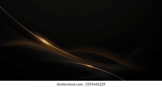 Black background with a luxurious gold effect. Vector illustration