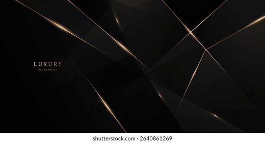Black background with a luxurious gold effect. Vector illustration