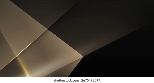 Fondo negro con un lujoso efecto dorado. Ilustración vectorial