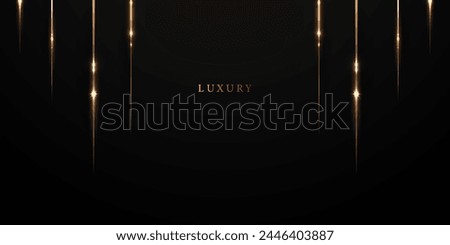 Black background with a luxurious gold effect. Vector illustration