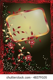 Black background with luxurious ornament