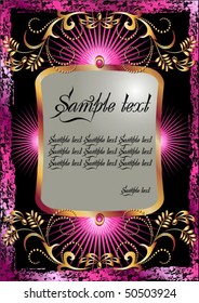 Black background with luxurious ornament