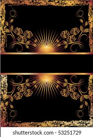 Black background with luxurious ornament