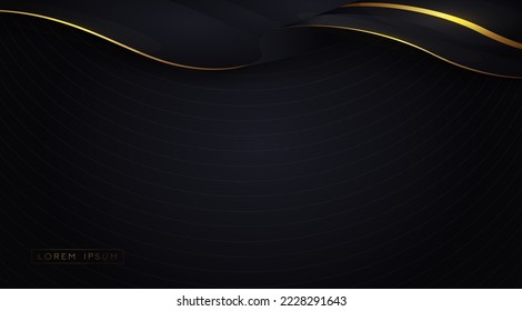 Black Background with luxury gold 