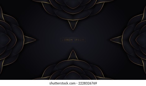 Black Background with luxury gold