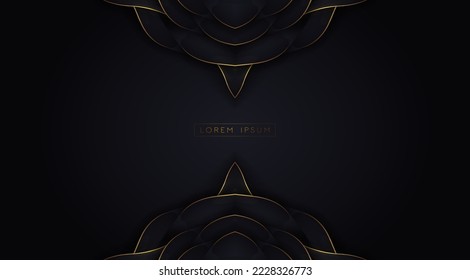 Black Background with luxury gold