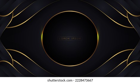 Black Background with Luxury Gold
