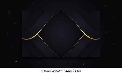 Fondo negro con oro de lujo