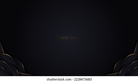 Black Background with Luxury Gold